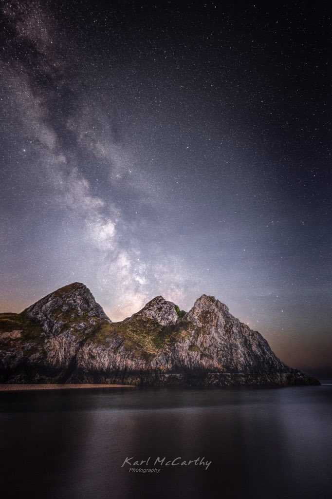 Milky Way, Three Cliffs Bay, Swansea, South Wales (July 2018)
